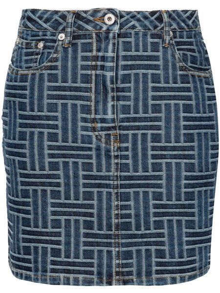  Kenzo Minifalda Weave - Azul 