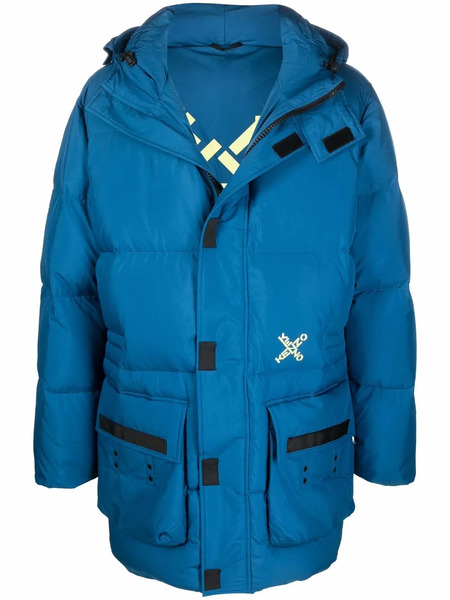  Kenzo Plumífero Con Capucha - Azul 