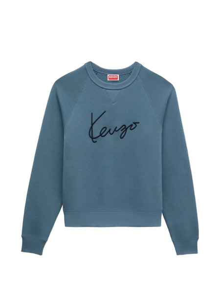  Kenzo Signature Logo-embroidered Raglan-sleeve Sweatshirt - Azul 