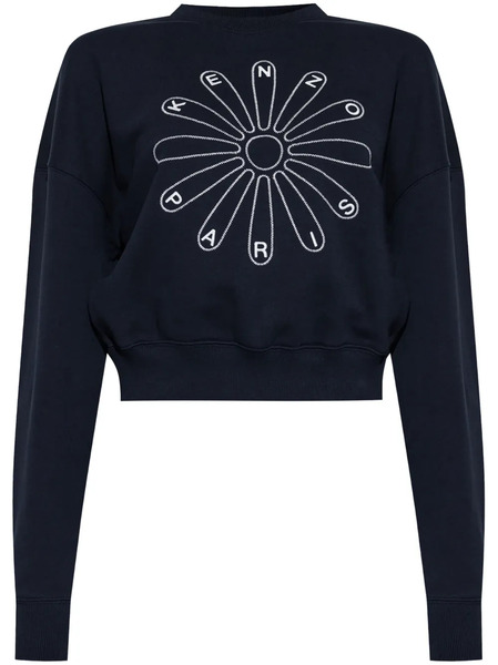  Kenzo Sudadera Con Logo Bordado - Azul 