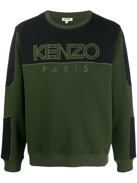  Kenzo Sudadera Con Paneles De Malla - Verde 
