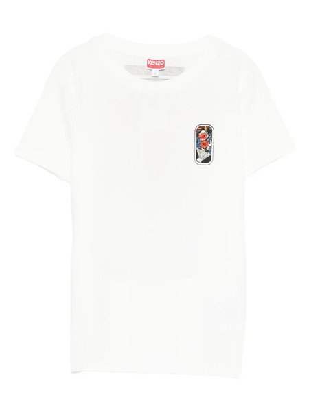  Kenzo Top Con Estampado Gráfico - Blanco 