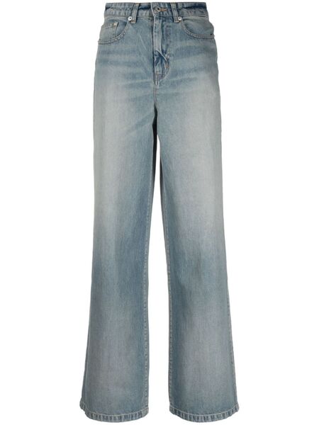  Kenzo Vaqueros Anchos Con Parche Del Logo - Azul 