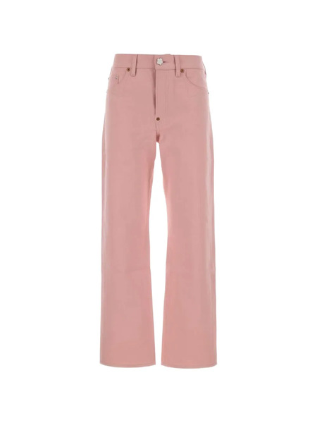  Kenzo Vaqueros Rectos Con Botones Florales - Rosa 