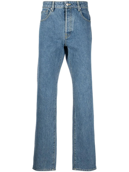  Kenzo Vaqueros Rectos De Talle Medio - Azul 