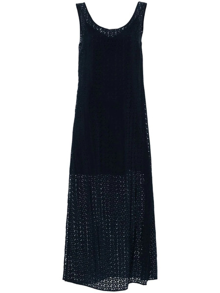  Kenzo Vestido Largo Con Motivo Floral - Azul 