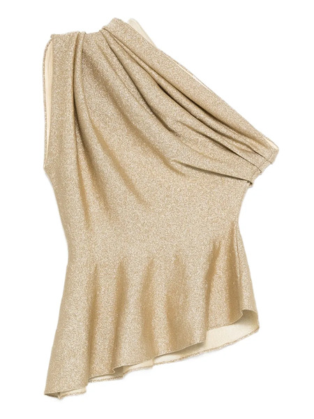  Khaite Blusa Aimee Drapeada - Amarillo 