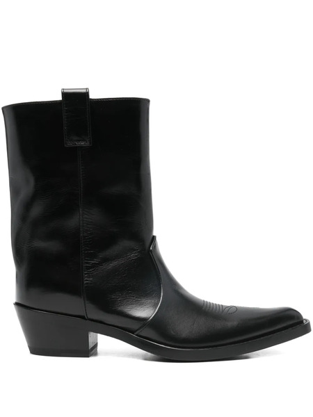  Khaite Botas Con Puntera En Punta - Negro 
