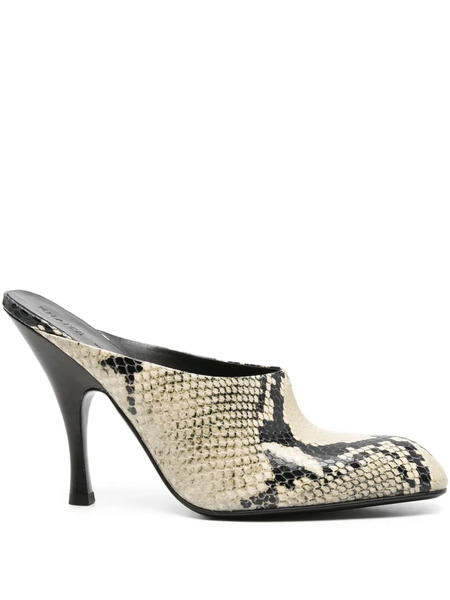  Khaite Mules Con Efecto De Piel De Serpiente - Neutro 
