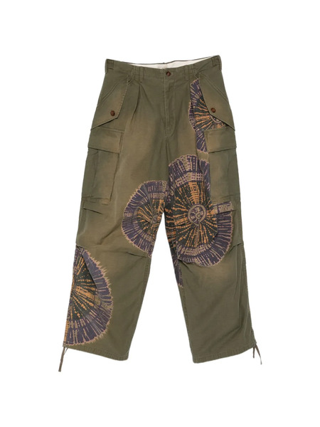  Khoki Pantalones Con Parche - Verde 