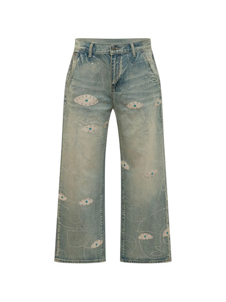  Kidsuper Vaqueros Con Apliques - Azul 