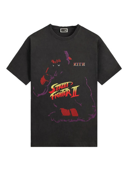  Kith Camiseta Capcom Ryu Needle Point - Negro 