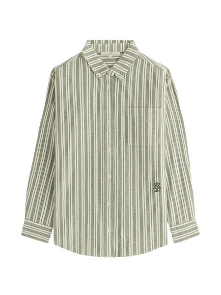  Kith Ora Ii Vertical-stripe Shirt - Neutro 