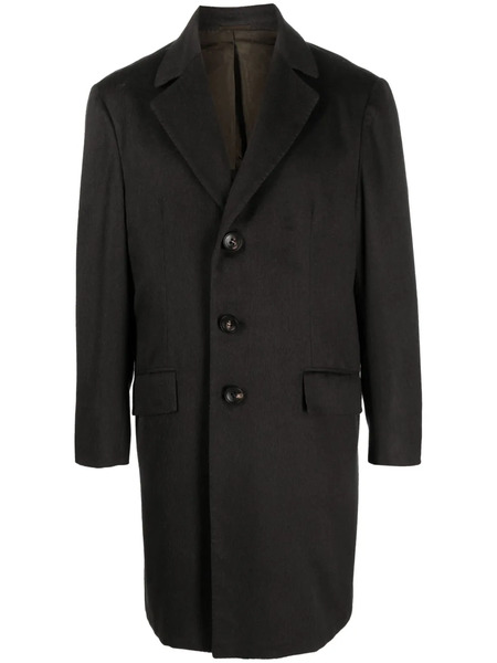  Kiton Abrigo Midi Con Solapas De Muesca - Gris 