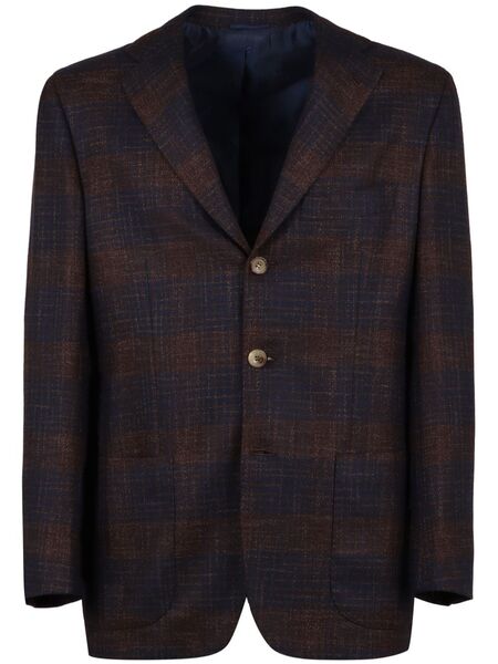  Kiton Blazer A Cuadros - Azul 