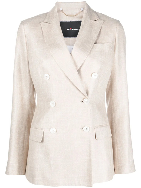  Kiton Blazer Con Doble Botonadura - Neutro 