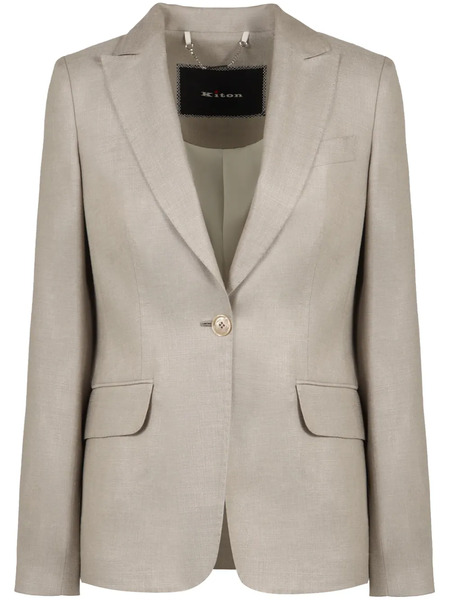  Kiton Blazer Con Efecto De Melange - Neutro 