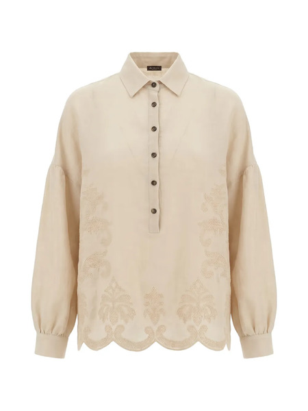  Kiton Blusa Con Bordado - Neutro 