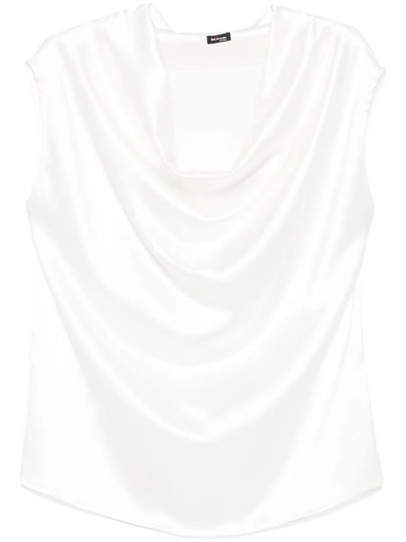  Kiton Blusa Con Detalle Drapeado - Blanco 