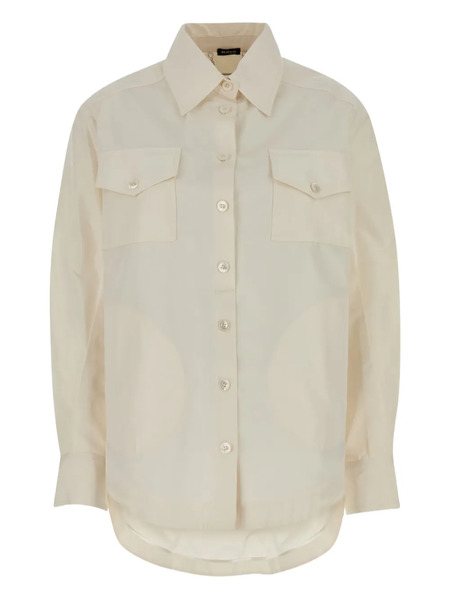  Kiton Camisa Con Dos Bolsillos - Blanco 