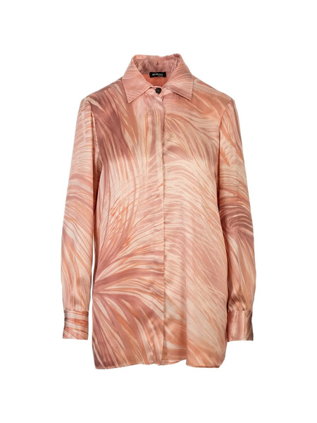  Kiton Camisa Con Estampado Abstracto - Naranja 