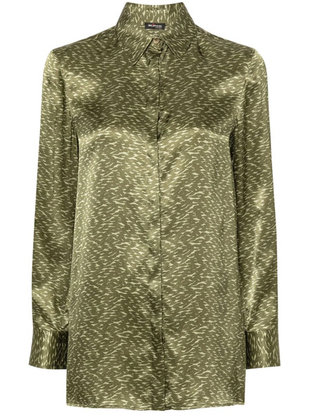  Kiton Camisa Con Estampado Abstracto - Verde 