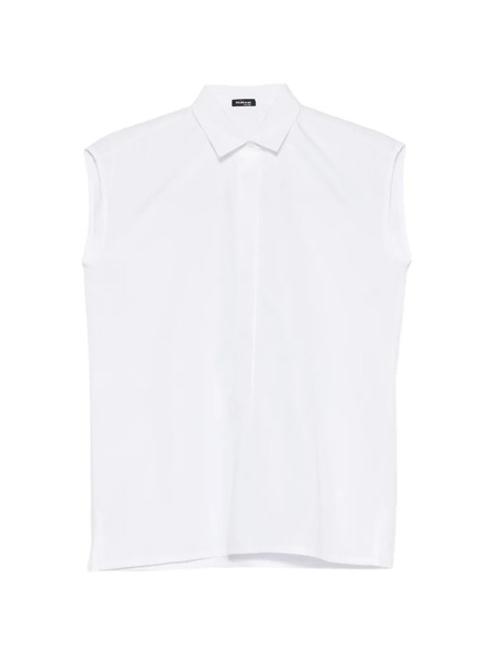  Kiton Camisa Sin Mangas - Blanco 