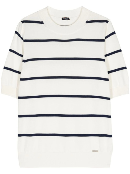  Kiton Camiseta A Rayas - Blanco 