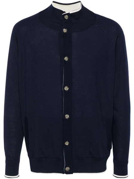  Kiton Cárdigan Reversible - Azul 