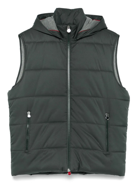  Kiton Chaleco Con Capucha - Verde 