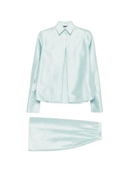  Kiton Conjunto De Falda Y Camisa - Azul 