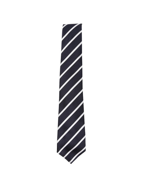  Kiton Corbata De Seda A Rayas Diagonales - Azul 