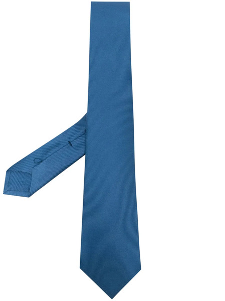  Kiton Corbata De Seda Con Diseño Tejido - Azul 