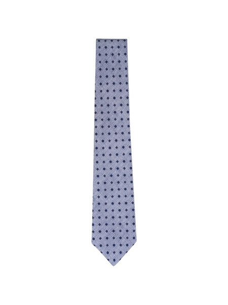  Kiton Corbata De Seda Con Estampado Floral - Azul 