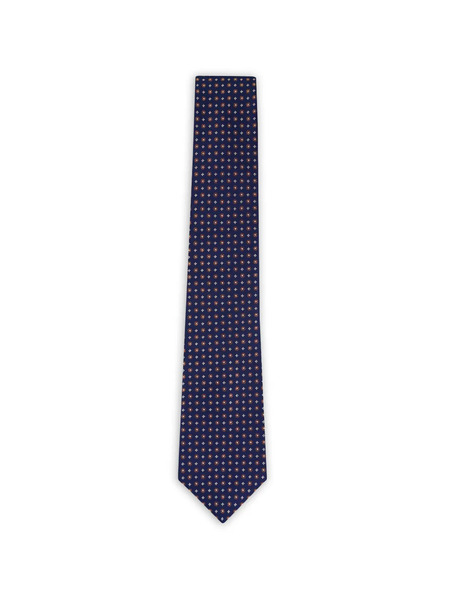  Kiton Corbata De Seda Con Estampado Floral - Azul 