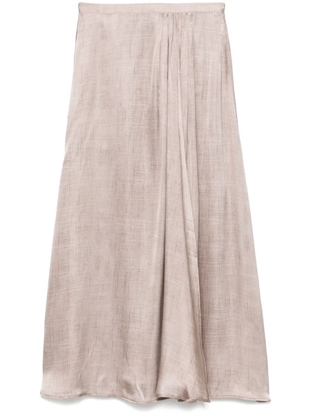  Kiton Falda Midi Plisado - Neutro 