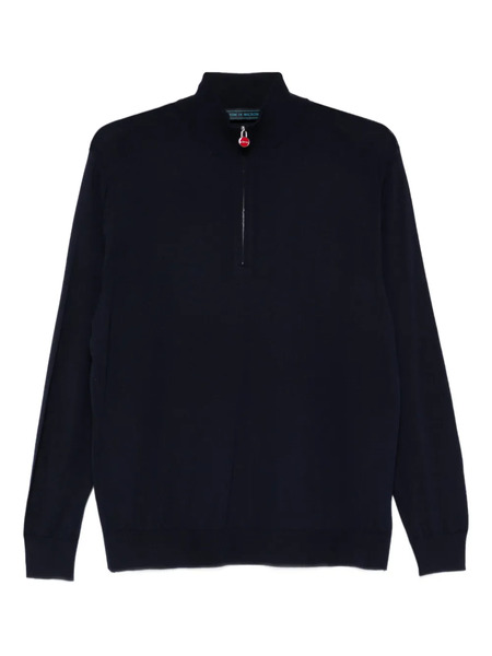  Kiton Jersey Con Cremallera - Azul 
