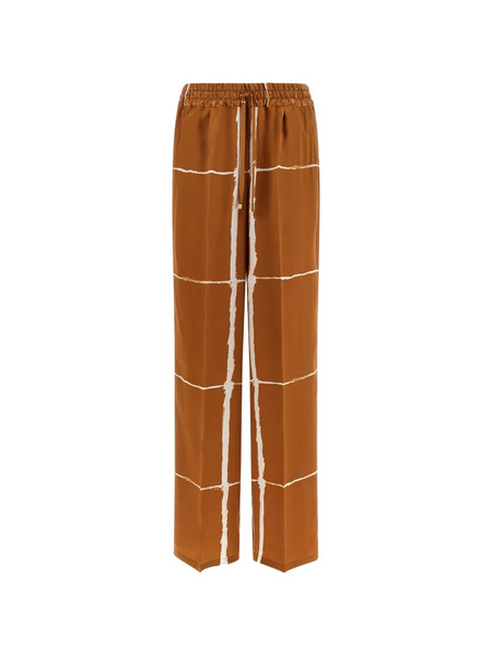  Kiton Pantalones De Seda - Marrón 