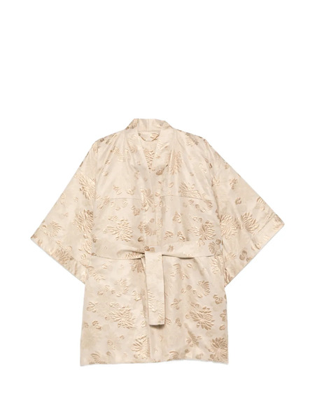  Kiton Sobretodo Con Motivo Floral - Neutro 