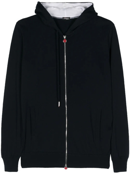  Kiton Sudadera Con Capucha Y Cremallera - Azul 