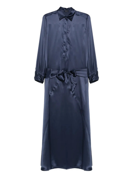  Kiton Vestido Largo A Paneles - Azul 