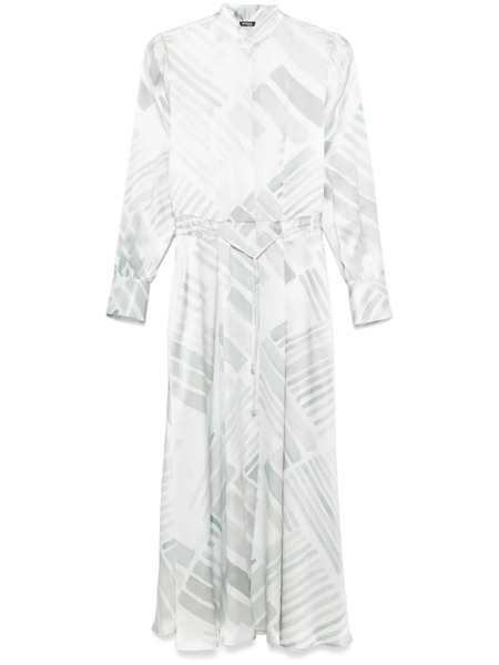 Kiton Vestido Largo Con Estampado Abstracto - Gris 
