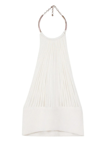  Krizia Top Con Cuello Halter - Blanco 