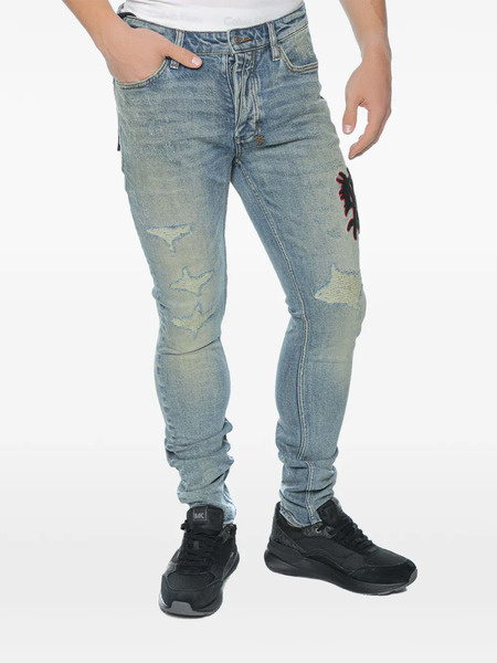  Ksubi Vaqueros Van Winkle Con Efecto Envejecido - Azul 