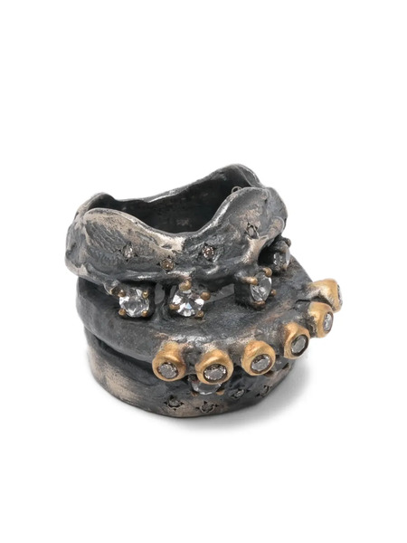  Kundo Anillo Con Apliques - Plateado 
