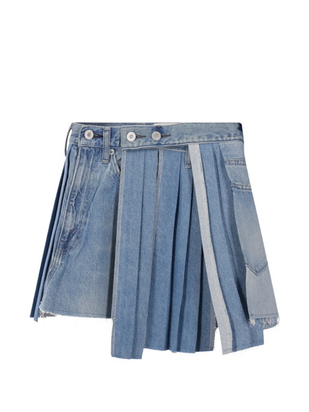  Kuro Falda Vaquera Mark Xiii Plisada - Azul 