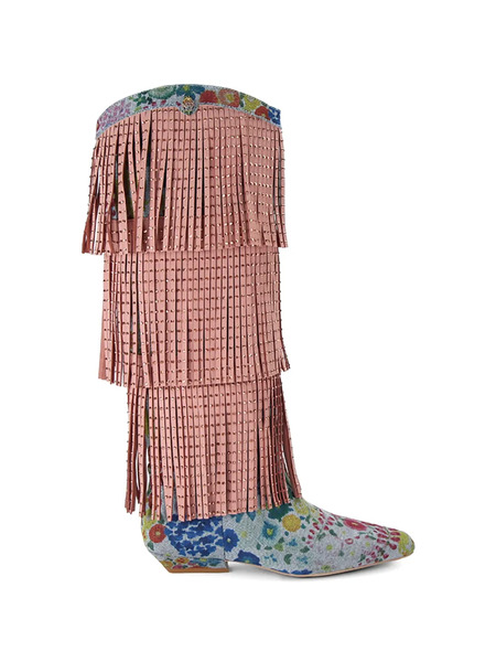  Kurt Geiger London Botas Con Flecos - Rosa 