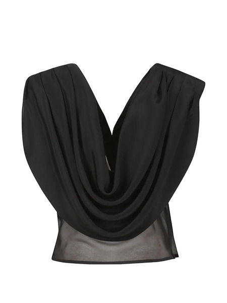  La Collection Top Marcia Drapeado - Negro 
