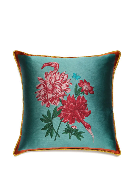  La Doublej Cojín Fantastic Creatures Con Motivo Floral De 50 Cm X 50 Cm De La Doublej X Beto Val - Azul 