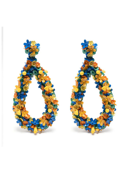  La Doublej Pendientes Confetti Macro Flower - Azul 